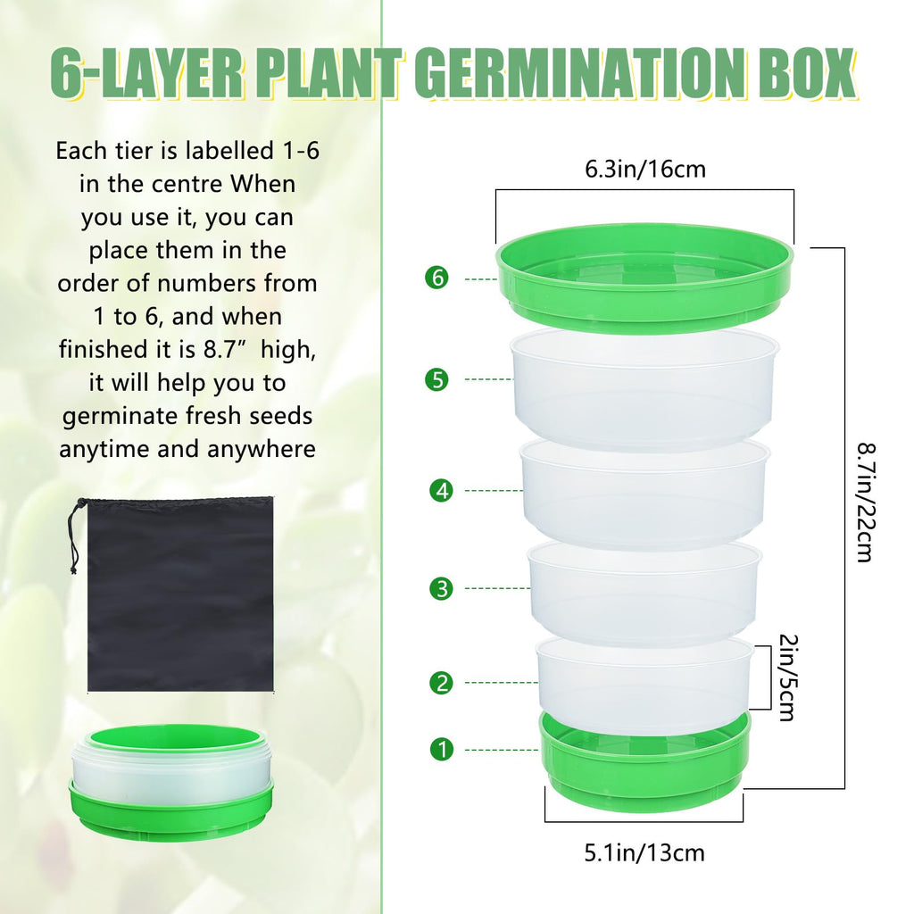 AOMGD 4-Tier Microgreens Growing Seed Sprouting Tray