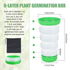 AOMGD 4-Tier Microgreens Growing Seed Sprouting Tray