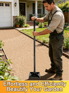 Upgraded 0.12 Psi Compaction Pressure Effortless Heavy-Duty 10"x10" Steel Tamper - Ergonomic Soil Tamper Tool with 48" Handle, Garden Landscaping Hand Tools for Ground & Gravel Leveling Dirt Compactor