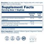 SOLARAY Reacta-C with 500mg Vitamin C, 200mg Bioflavonoid Concentrate, Immune System Defense Vitamins, Patented 24 Hour Immunity Booster Support Supplement, Vegan, 120 Capsules, 120 Servings.
