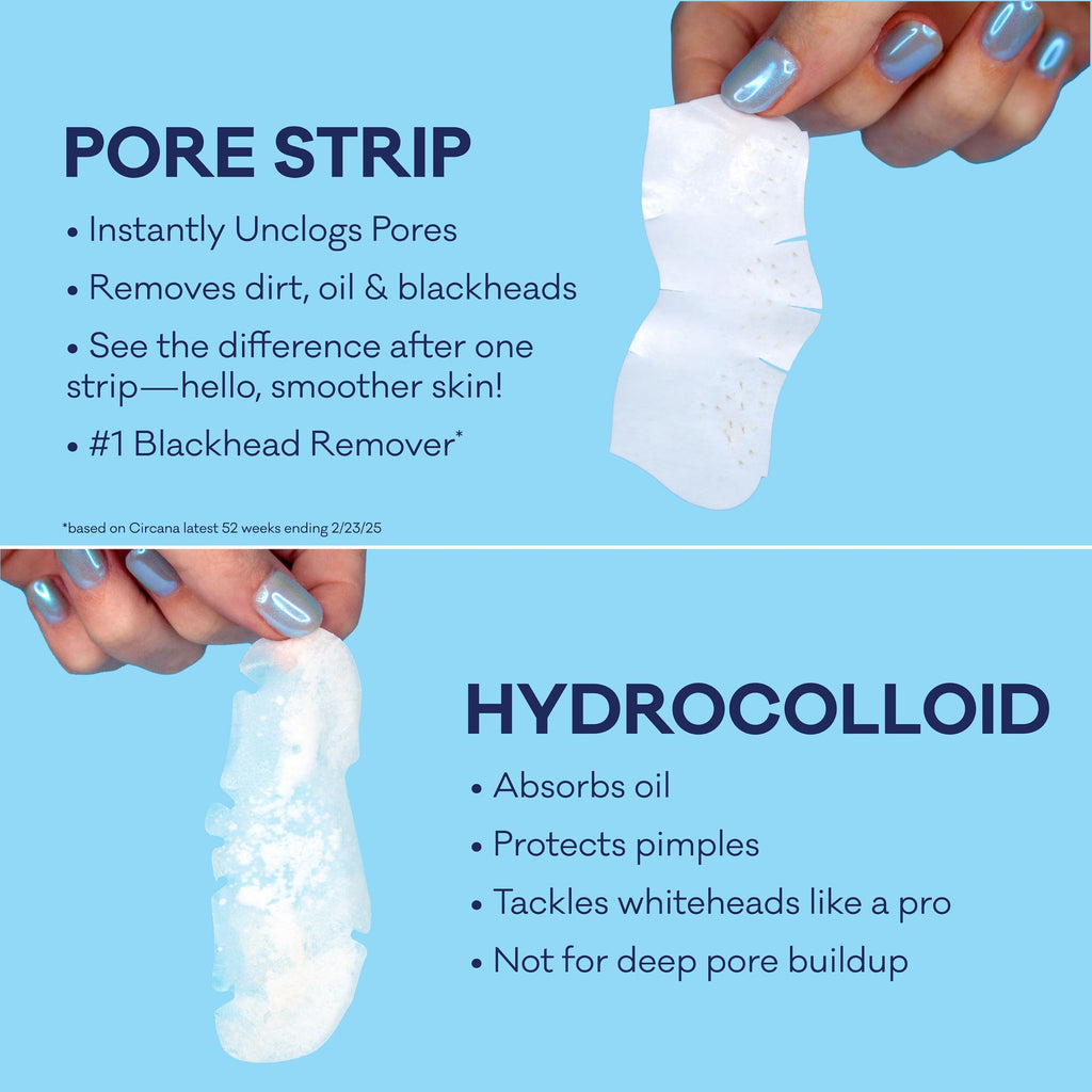 Biore Nose and Face Blackhead Remover Pore Strips, Deep Cleansing with Instant Blackhead Removal and Pore Unclogging, 24 Ct Value Size, Oil-free, Non-Comedogenic Use