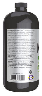 NOW Foods Sports Nutrition, MCT (Medium-chain triglycerides) Oil 14 g, Weight Management, Liquid, 32-Ounce