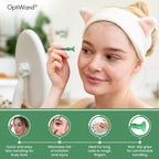 OptiWand 3 Pack Small Soft Contact Lens Removal & Insertion Tool - Silicone Rubber Soft Lens Applicator & Remover Device with Pincher End & Finger Grips - Safe & Easy on Eyes, Travel Size 1.75"