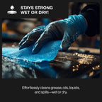 EZbrnd Heavy-Duty Cleaning Cloths Towels, Pop Up Box, Blue Shop Towels, 80sheets/box [X80]