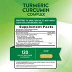 Nature's Truth Turmeric Curcumin | 120 Capsules | with Black Pepper Extract | Non-GMO and Gluten Free Supplement