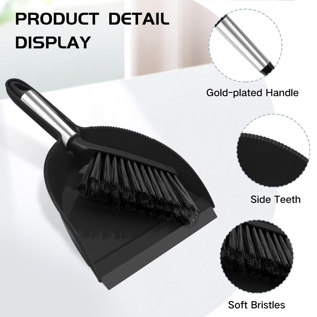 NACENA Mini Broom and Dustpan Set, Small Dust Pan and Brush Set, Green