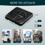 RQUIRRE Commode Seat Cushion, Super Soft Sponge Padded Commode Chair Seat Pad for Elderly/Handicapped/Disabled, Shower Wheelchairs, Toilet Chairs