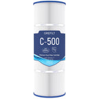Grefilt C500 Pool Filter Cartridges, Compatible with Hayward C500, CX500-RE, Pleatco PA50-EC, Unicel C-7656, Filbur FC-1240, 50 sq.ft