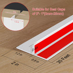 T-Shaped Silicone Seal Strip for Door & Windows, 20Ft Weatherproof Draft Stopper, Gap Seal for Door Sides (White)