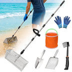 5 in 1 Sand Flea Rake for Beach, Collecting Shark Tooth Sand Fleas Shells