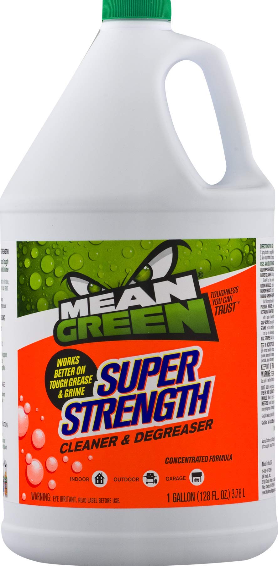Mean Green Super Strength Cleaner and Degreaser, Concentrated Formula - 3 Set of 96 FL Oz / 2.84 L - Works on Tough Grease & Grime, 3 Set of 128 Fl Oz