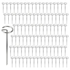 100 Pack Landscape Staples 8 Gauge 6 Inch Galvanized Garden Stakes SOD Pins Yard Lawn Spikes for Plant Cover, Tent, Weed Barrier Fabric, Turf, Inflatable and Outdoor Decorationlandscape Fabric Stakes