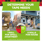 Scotch Sure Start Packing Tape, Clear, Quiet Unwind and Easy Start, 1.88 in. x 54.6 yd., 8 Tape Rolls