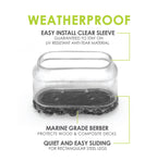 Slipstick GorillaOutdoor Berber Furniture Feet Pads with Clear Sleeve Sock (8 Pack) Weatherproof Outdoor Furniture Sliders for Rectangular Legs
