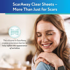 ScarAway Advanced Clear Silicone Scar Sheets, Medical Grade Silicone Strips (1.5" x 3") Scar Treatment and Prevention for Surgical, Burn, Body, Hypertrophic & Keloid Scar Treatment, 6 Clear Sheets
