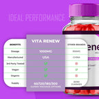 VitaRenew Advanced Gummies for Skin Health, VitaRenew Gummies for Skin Health - Maximum Strength, Keto+ ACV Gummys, All Natural Support Formula Keto+ACV, Vita Renew Gummy Reviews (3 Pack)