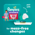 Pampers Diapers - Cruisers 360 - Size 4, 116 Count, up to 100% Leakproof Pull-On Diaper for Active Babies