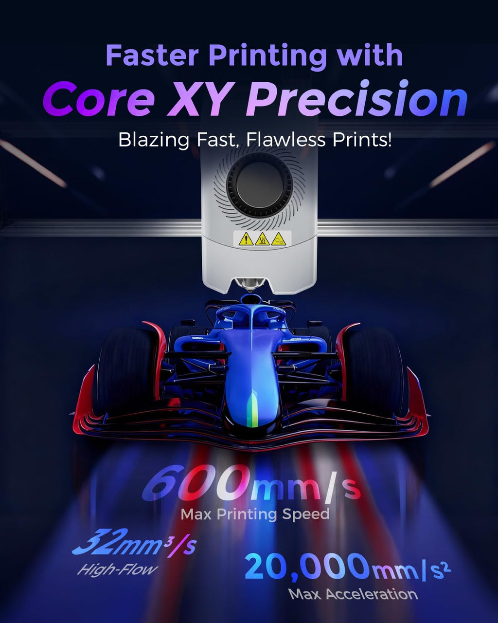 FLASHFORGE AD5X Multi-Color 3D Printer with IFS,Fully Auto Leveling FDM 3D Printer with Max 600mm/s High Speed Printing and Max 300°C Nozzle,Large Printing Size 220 * 220 * 220mm