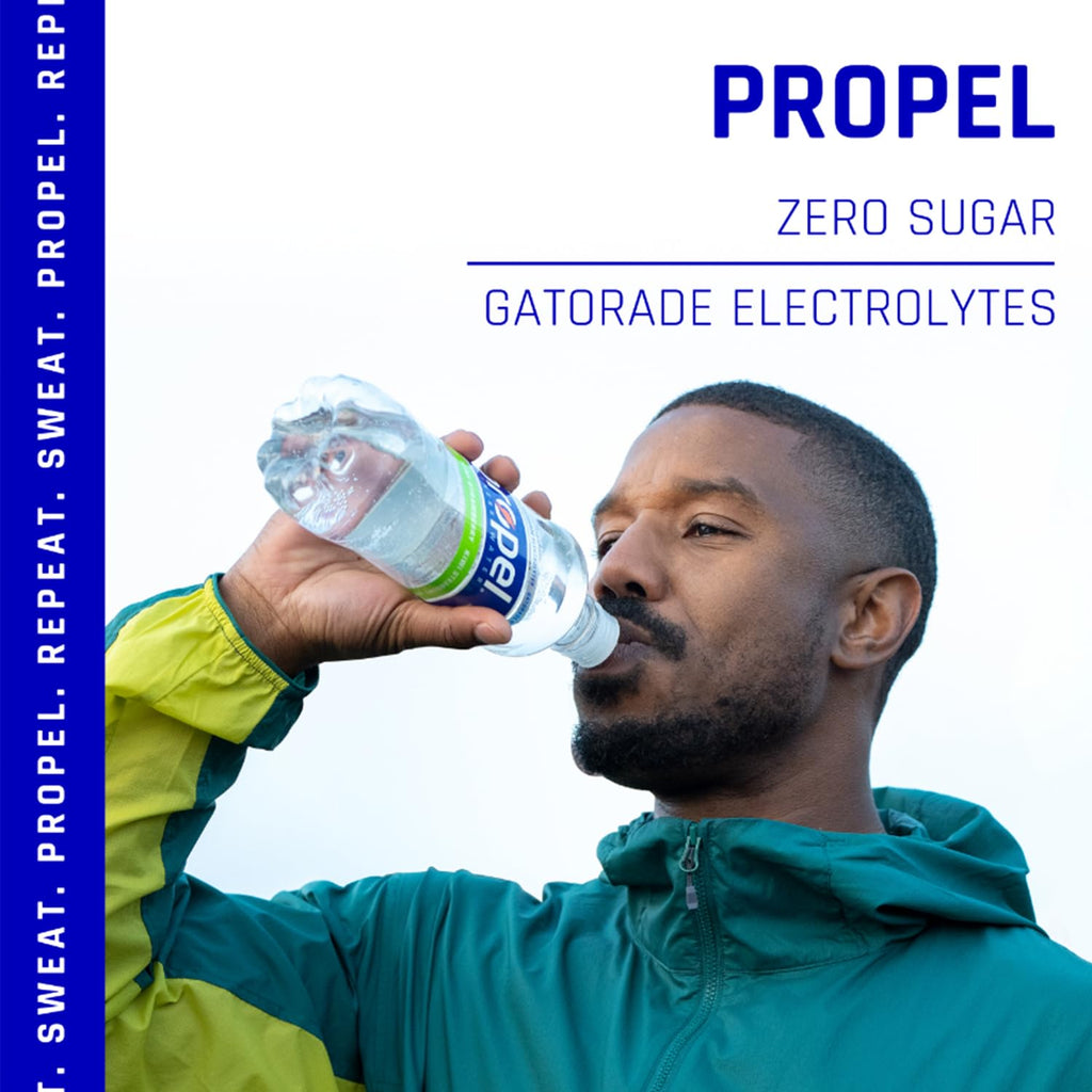Propel, Peach, Zero Calorie Water Beverage with Electrolytes & Vitamins C&E, 24 Fl Oz, pack of 12