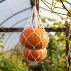 SATINIOR 24 Set Melon Hammocks Cradles with S Hanging Hooks Heavy Duty Hammock Cradles Holder, Reusable Hanging Bags Fruit Slings Mesh Fruit Holder for Honeydew Melon, Squash, Cantaloupe