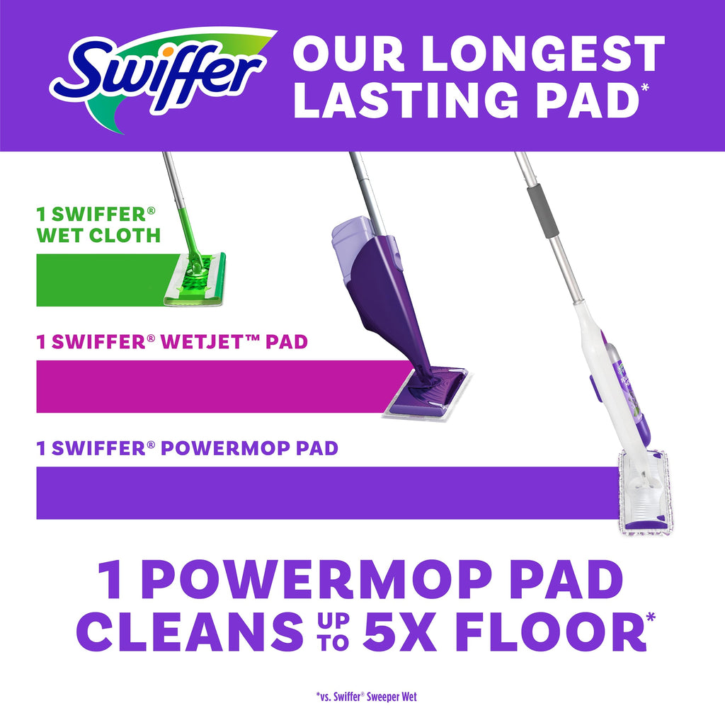 Swiffer PowerMop Multi-Surface Mopping Pad Refills,Made by Swiffer,for Floor Cleaning,11 Count (Pack of 2)