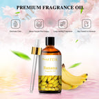 PHATOIL 3.38FL.OZ Banana Fragrance Oils for Aromatherapy, Essential Oils for Diffusers for Home, Perfect for Diffuser, Yoga, Skin Care, DIY Candle and Soap Making - 100ml