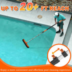 SISIUPASSIE 20FT Telescopic Pool Pole, Heavy Duty Swimming Pool Pole Adjustable Length, Aluminium Aolly, Universal Pole for Skimmer Nets, Vacuum Heads and Brushes