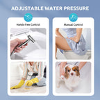 BRITULIF Hands-Free Handheld Bidet Sprayer for Toilet, Muslim Shower Dual Control Mode Spray, Toilet Sprayer with Bidet Hose, Adjustable Bidets Attachment for Toilet for Feminine Wash