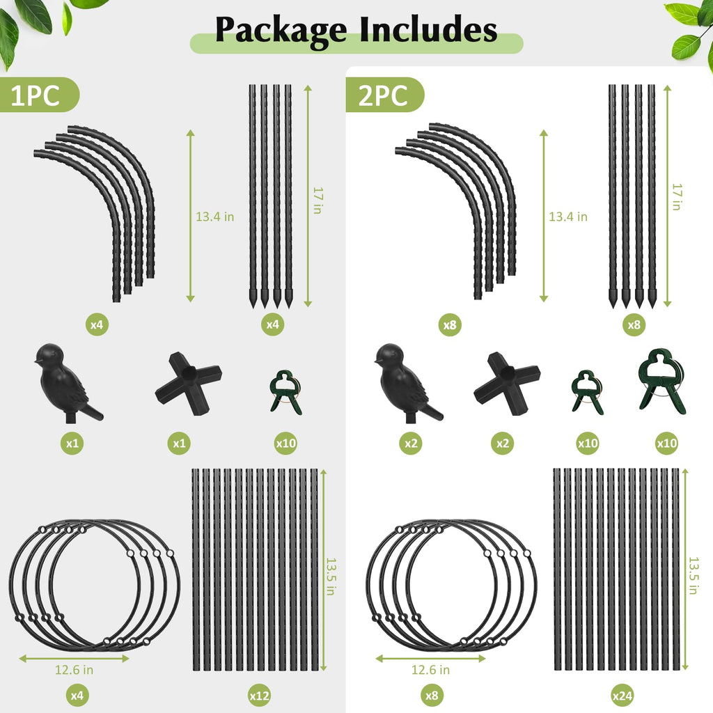 Garden Obelisk Trellis for Climbing Plants Outdoor, 6.2 FT Tomato Cage, Rose, Flowers, Grape, Pea, Cucumber Trellis, Rustproof Plastic Coated Metal Plant Support Trellis for Potted Plants (2 Pack)
