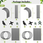 Garden Obelisk Trellis for Climbing Plants Outdoor, 6.2 FT Tomato Cage, Rose, Flowers, Grape, Pea, Cucumber Trellis, Rustproof Plastic Coated Metal Plant Support Trellis for Potted Plants (2 Pack)