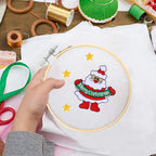 FEBSNOW 16Pcs 4 Inch Embroidery Hoops Adjustable Circle Cross Stitch Ring
