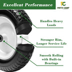Parts Camp 14.5" Flat Free Wheelbarrow Tire 3.50-8 Wheelbarrow Tires 2 Pack