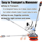 HHQ Commercial Floor Scrubber Machine, Heavy Duty Orbital Floor Cleaner, Multi-Functional Floor Buffer Polisher Machine- Deep Cleaning Tile and Grout, Hardwood Floors and Carpets with Ease, Orb-5