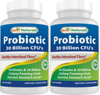 Best Naturals Probiotic 10 Strains 30 Billion Shelf Stable 120 Veggie Caps (120 Count (Pack of 2))