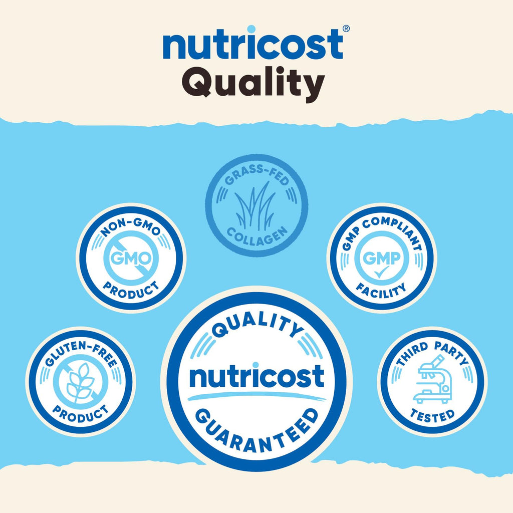 Nutricost Collagen Peptides Powder 1LB (454 G) (Salted Caramel) - Grass Fed Bovine Collagen Hydrolysate