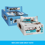 Built Bar, Protein Bars, 17g Protein Snacks, On-The-Go Bars with only 130 Calories & 4g Sugar, Coconut, 12 Count