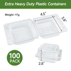 Dealusy 90 Pack Extra Heavy Duty Clear Slice Cake Carriers
