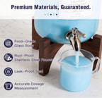 Glass Laundry Detergent Dispenser, 108oz (2 Pack) with Stainless Steel Faucet & Solid Wood Stand - Liquid Soap & Fabric Softener Container for Laundry Room Organization & Storage