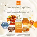 &honey Deep Moist 3 items Set (Shampoo step 1.0 440ml ,Treatment step 2.0 440ml ,Hair Oil step 3.0 100ml) for Frizzy, Dry, Curly Hair. Product of Japan.