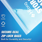 5 Gallon Extra Large Zippered Plastic Bags for Storage