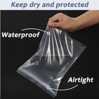 Foopama 20 PCS 12" x 18" Thick 5 Mil Clear Zip Poly Lock Plastic Bags Seal Reclosable Zip Bag Heavy-Duty Clothing T-Shirt Toys Snacks Zipper Bags
