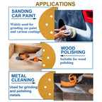 Aiyard 6-Inch 6-Hole Hook and Loop Sanding Discs 100-Grit, Random Orbital Sandpaper for Automotive and Woodworking, 100-Pack