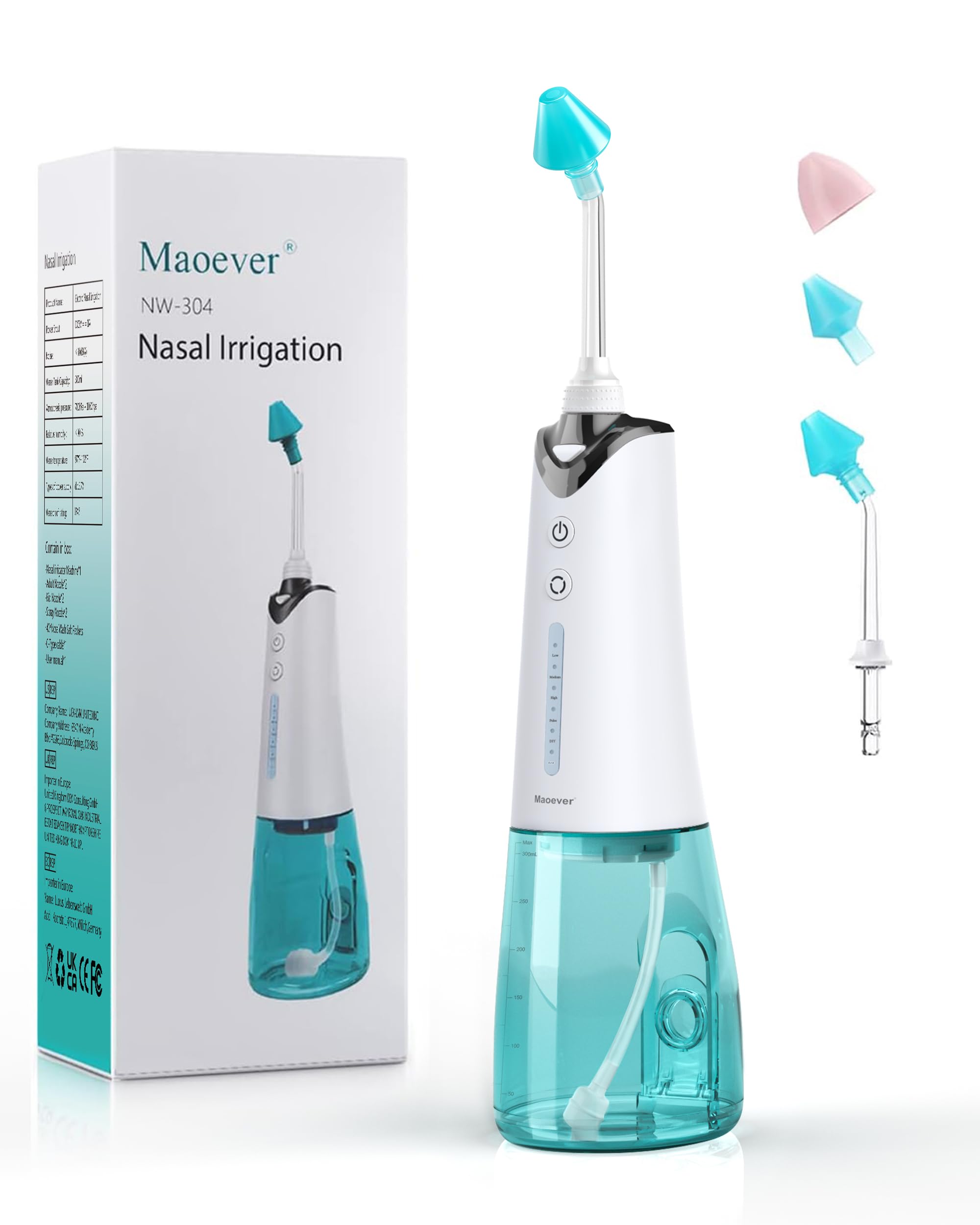 Sinus Rinse Small Machine Sinus Cleaner Machine, Cordless Nasal Rinse Machine for Sinus Relief ...