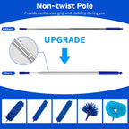 Dusters for Cleaning, Duster with Extension Pole 7 in 1 Kit, Ceiling Fan Cleaner Duster Cobweb Duster, Long Dusters for High Ceilings, Microfiber Dusters for Ceiling Fan, Blinds and Furniture