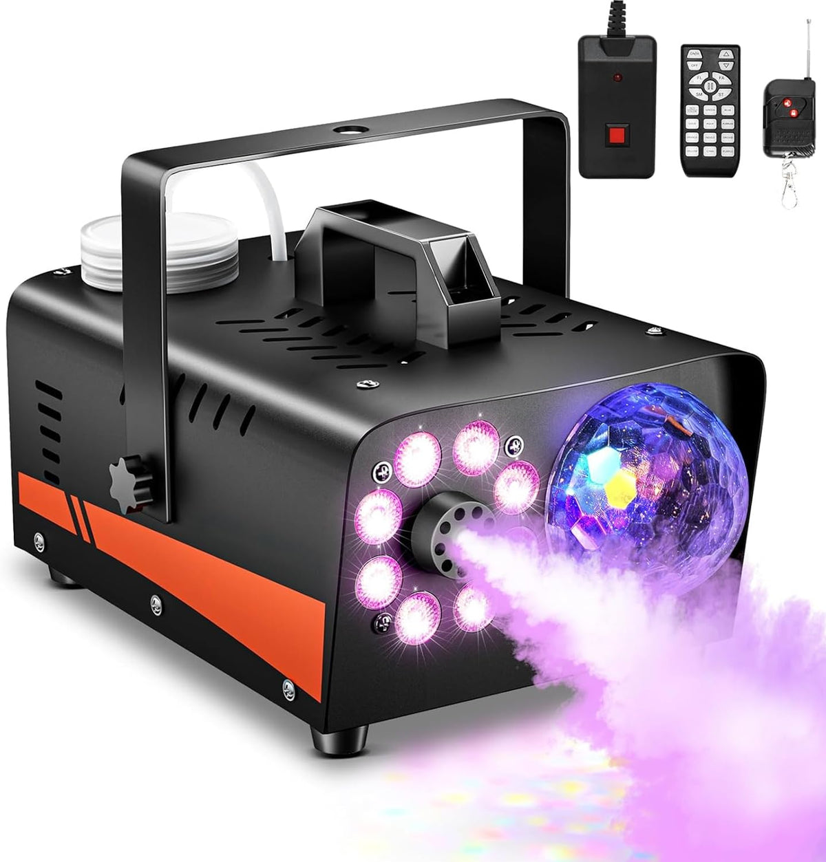 Dashsafe 800W Fog Machine, 4500CFM for Halloween, Disco Light & Remote