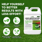 Covington Liquid Lawn Dethatcher (32oz) – Liquid Aerator Concentrate & Humic Thatch Remover, Soil Softener & Grass Thatch Buster for Lawns & Gardens – Kids & Pet Safe, Made in USA