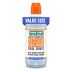 TheraBreath Whitening Mouthwash, Dazzling Mint, Dentist Formulated, 1 Liter