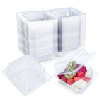 Evnlo 100 Count Heavy Duty Clear Clamshell Food Containers Hinged with Lids