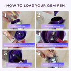 Hally Hair Gem Pen Kit with 240 Stick-On Hair Gems and Stamper Tool