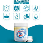 1 Inch Bromine Tablets | Brominating Chemical Sanitizer for Spas, Hot Tubs or Indoor Pools - Low Odor, Less Irritation, Pre-Stabilized, Long-Lasting, Chlorine Alternative - 1.2 lbs